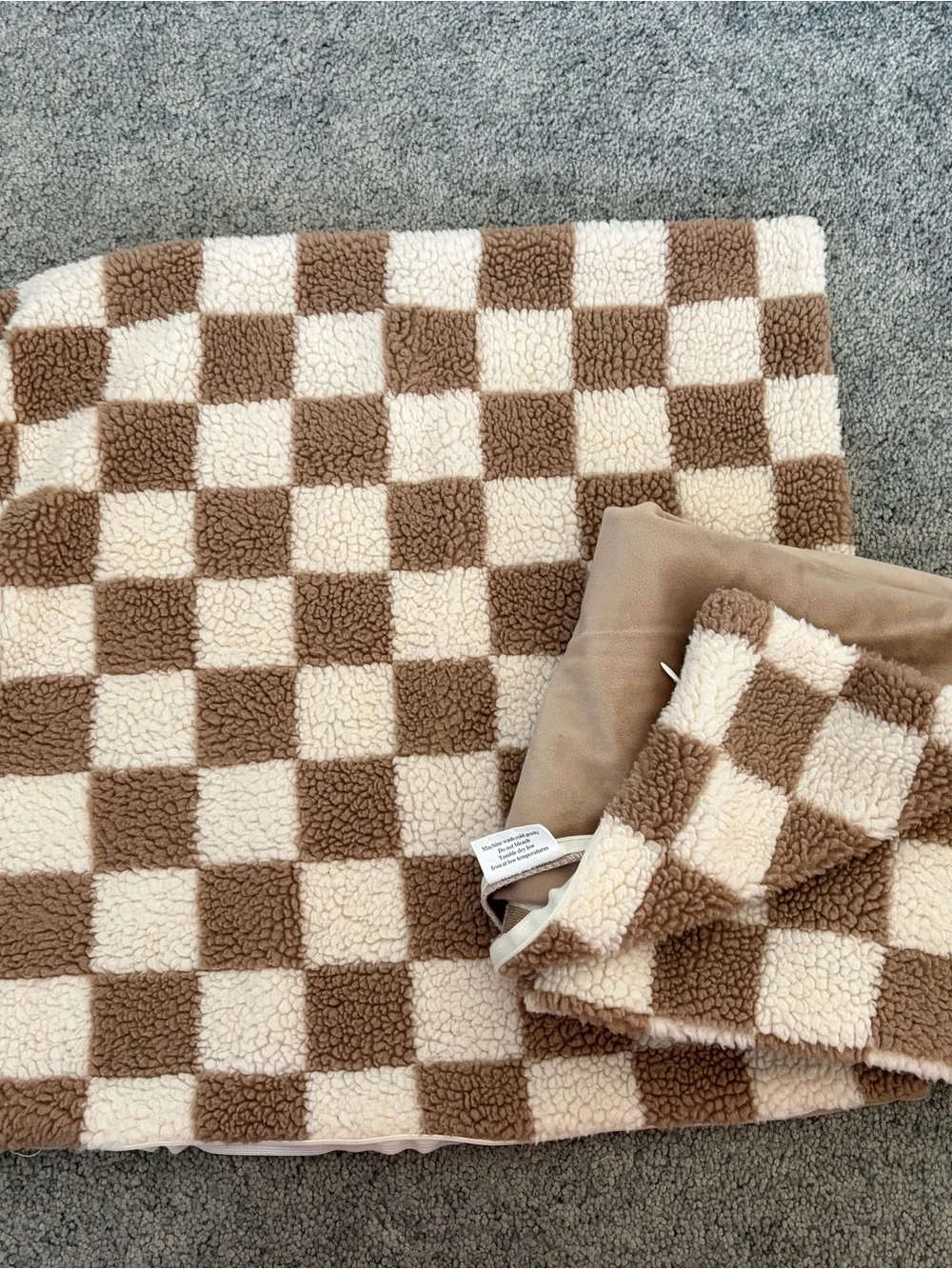 Cozy Checkered Brown and Cream